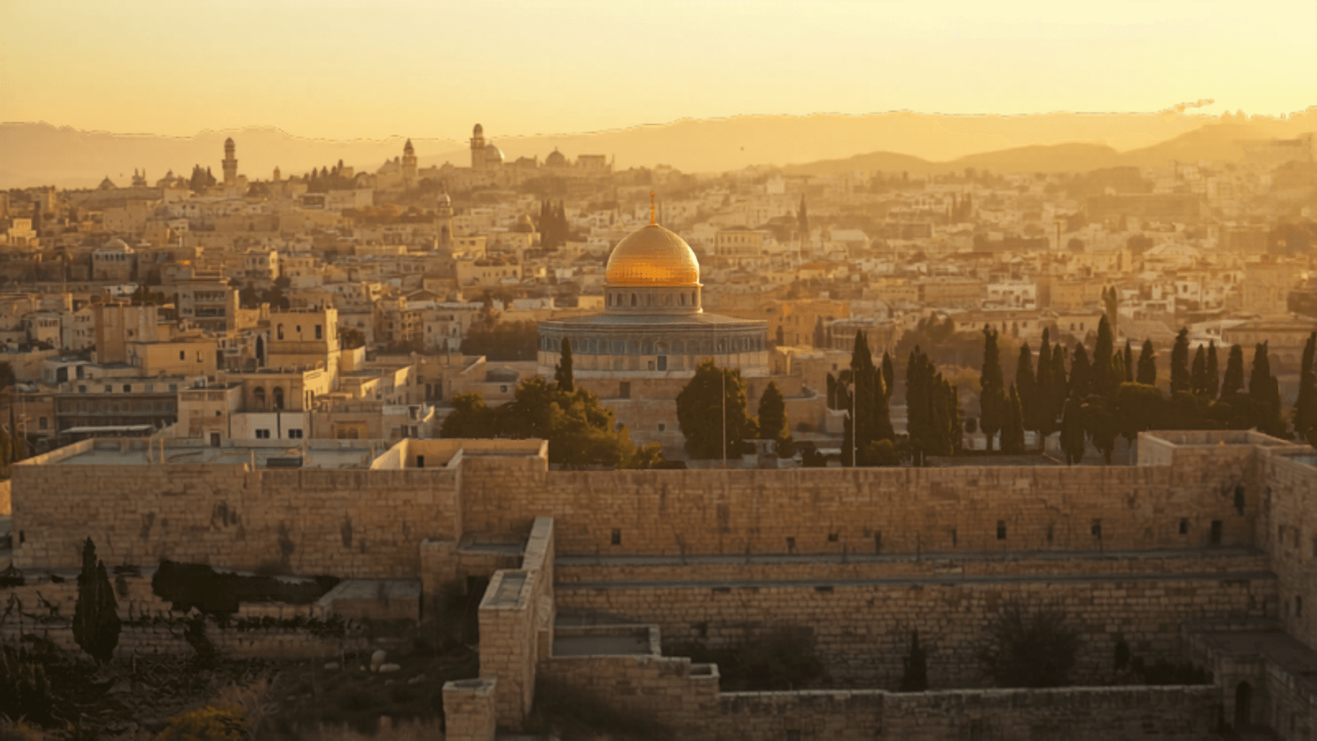 Jerusalem Old City at golden hour